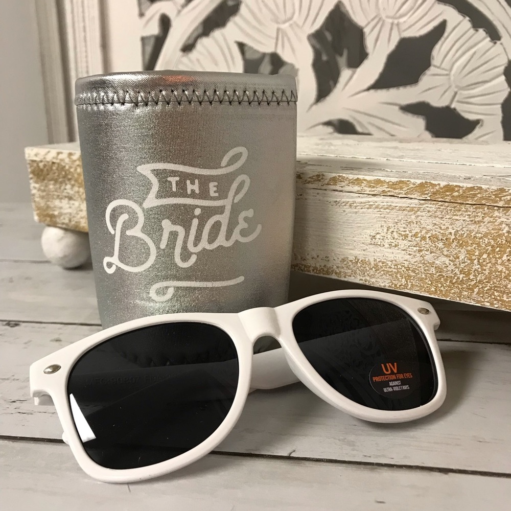 Bachelorette Party “Bride” Koozie & Sunglasses Bundle New Bride, Engagement Gift